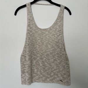 Light Gray Knit Open Back Tank Top